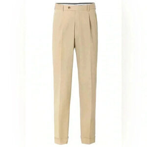 Hiltl  designer work khaki straight fit stylish classic stretch dress pants 52
